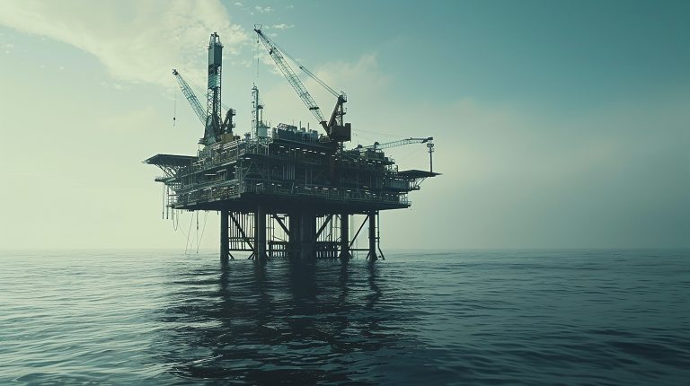 industrial-oil-rig-platform-overlooking-ocean_342878948